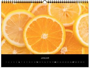 Fotokalender 38x28 cm Panorama 2025 schwarz