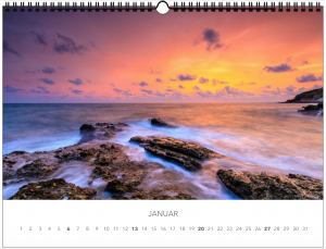 Fotokalender 38x28 cm Panorama 2025 weiss